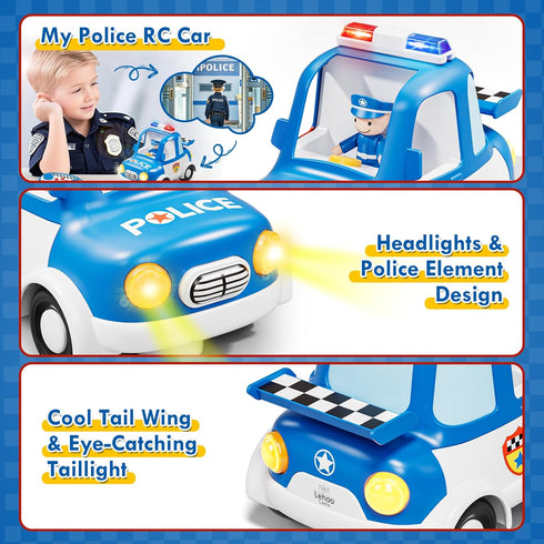 3-5, 3+ 3 4 5 Lehoo Castle Remote Control Car for Toddlers, Fire Trucks for Toddlers Remote Control Police Car Toy