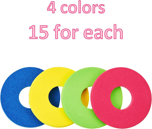 60 4 cm Colorful Foam Disc Shooters - Flying Toys for Remote Control Robots