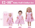 6 Sets 12-16 Inch Set BABESIDE of Baby Doll Clothes for Dolls, Babydolls Clothes and Accessories with Hat Socks