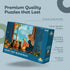 Theo's Puzzles Rainy Day Blessings Cat Puzzle - 1000 Piece High Resolution Jigsaw Puzzle for Adults