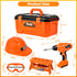 Set 48PCS 3+ Realistic Kids Drill Tool with Tools & Sound Effects, Portable Construction Toy for Toddlers Ages