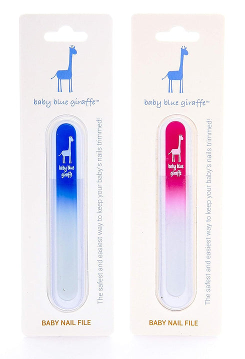 Baby Nail File, Safe Alternative for Nail Clippers, Ideal Gift for Any Occasion, Pink - Baby Blue Giraffe