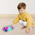 ArtCreativity Light Up Transparent Sensory Car Toy for Kids, 1PC Bump and Go with Colorful Gears and Music