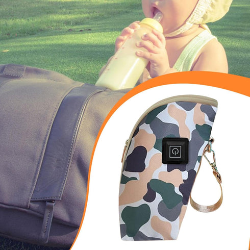 DYNWAVE Kids Warmer Bag Portable for Newborn Zipper Closure Insulated Sleeve Adjustable Temps Breastmilk Bottle Heater