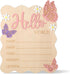 Yuomeaz Baby Arrival Sign, Newborn Announcement Sign, Wooden Hello World Newborn Signs Pink