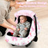 Hooyax Baby Car Seat Cover with Dual Zipper, Extra Large Mesh Window Carseat Canopy, All-Season Weather Protection