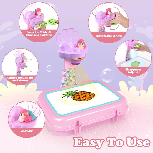 Syahro 3-5 Drawing Projector for Kids,Arts and Crafts for Kids,Include Drawing Board,Crayons,Coloring Book,Stickers