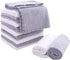 12 Pack 12x12 Inches Spotted Play Baby Washcloths - Extra Absorbent and Soft Wash Clothes for Newborns, Infants