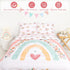 Sets Set 5 Set Toddler Bedding Twin Size for Girls, Rainbow Toddler Crib Bedding Piece Floral Toddler Comforter
