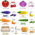 Wooden Play Food for Kids Kitchen Toys, Cutting Pretend Toy Food, Educational Gifts for Boys & Girls