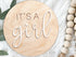 Spelable 3ps Its a Boy Its a Girl Wooden Sign & Hello World - Gender Reveal, Acrylic Boy or Girl Announcement, Birth