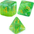 Gate Keeper Games and Dice: Inclusion Dice Goblin - 7pc Set, Transparent Green, Goblin Head Inclusion for Role Playing