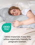 Momcozy Cooling J-Shaped Pregnancy Pillow - Deep Grey, Side Sleeper Support