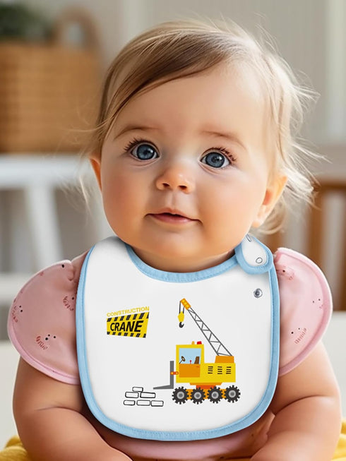 Maiwa 6 Pack Waterproof Cotton Baby Bibs - Snaps for Baby Boys Girls Teething, Drooling, and Feeding