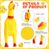 Honoson 50 6.3 Inch(Yellow) Pcs Rubber Chickens Squeak Screaming Chicken Novelty Bulk Dog Toys for Pets Dogs Adults
