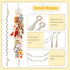 CERETIA 80" 2-Pack 20 Cotton Hanging Storage Chain For Stuffed Animals Storage with Metal Clips, Stuffed Animal