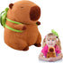 Emoin Capybara Plush Toys - Kawaii 9 Inch Capybara Plushie with Turtle Backpack, Soft Doll for Baby Boys Girls