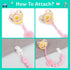 LSTRAGY 4 Pack Pacifier Clip, Silicone Pacifier Clip with One Piece Design for Newborn Boys and Girls, Floral Patterns