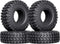 Hobbypark Soft Rubber SCX24 Tires 1.0 Rock Crawler for 1/18 TRX4M Axial SCX24 (4PCS, 54x20mm)