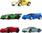 Hot Wheels Premium Speed Machines 5-Pack of 1:64 Scale Toy Cars, Full Metal Body with Real Riders Tires for Collectors
