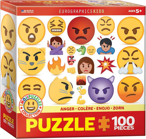 EuroGraphics Anger Emoji Puzzle, 100 Piece, Multi