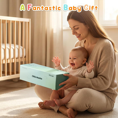 (35 Baby Crib Mobile for Boys & Girls- Fruity Delight Mobile for Crib with Gentle Rotation & Musical Function