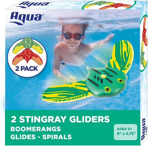 Aqua Mini Stingray Gliders - 2 Pack - Underwater Pool Toys with