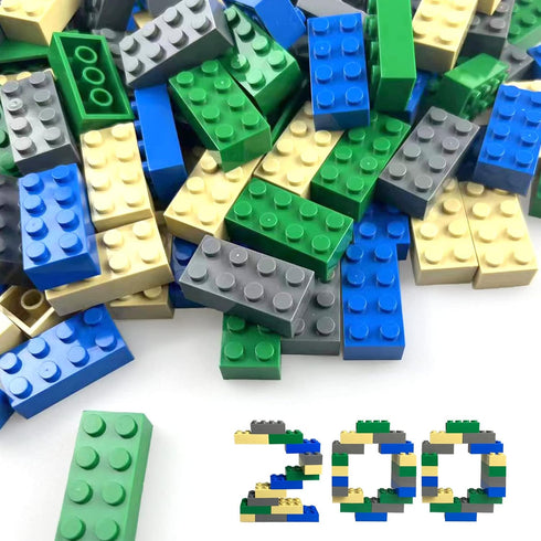 200 Piece Classic Building Bricks - 2x4 STEM Creative Building Toys