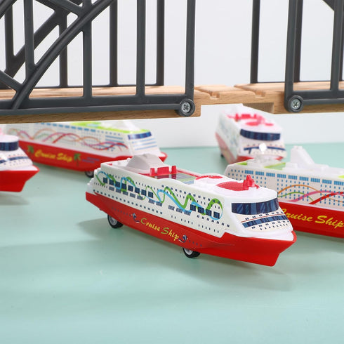 Toyvian 5Pcs Cruise Models Ocean Liner Collection Toy, Plastic Models Toys, Assorted Style, 6.3 X 1.77 X 1.26 inches