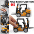 NOVAFUSION 3 Forklift Toys for Kids Construction Truck Forklift,Metal DieCast Forklift Toy,Pull Back Fork Lift Toy