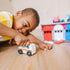 (7 3+ Melissa & Doug Toy Keys and Cars Wooden Rescue Vehicles and Garage pcs) Toddler Pull Back Toys, Toy Garage
