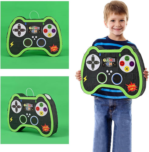 WERNNSAI Video Game Controller Piñata Bundle with Blindfold and Bat for Kids Gaming Theme Birthday Party