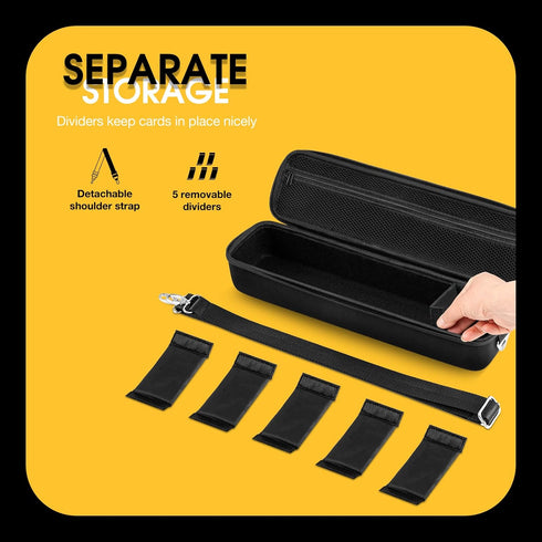 5 1200 ProCase Trading Card Storage Case with Dividers, Carrying Case Store Cards Durable Playing Card Game Travel Box