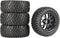 4PCS 76mm/2.99inch RC Rally Car Tyres, 12mm Hex Hub Rubber Tires & Plastic Wheel Rims for 1/10 RC Touring Car Buggy