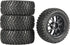 4PCS 76mm/2.99inch RC Rally Car Tyres, 12mm Hex Hub Rubber Tires & Plastic Wheel Rims for 1/10 RC Touring Car Buggy
