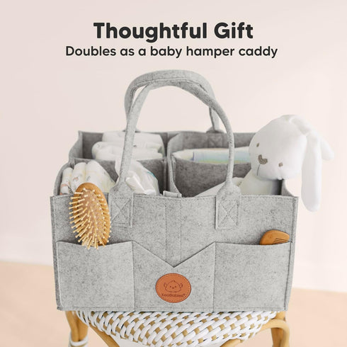 KeaBabies Baby Diaper Caddy Organizer with Handle - Portable Baby Car Organizers and Storage for Nursery, Changing