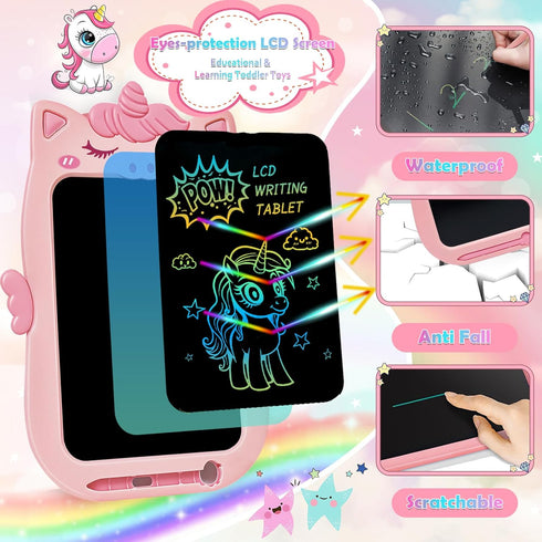 10IN LCD Writing Tablet for Kids, Educational Drawing Tablet for 1-3 Year Old Girls, Toddler Toys for Christmas Gifts