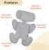 Innokids Infant Car Seat Insert, Baby Head Body Supports for Newborn, Soft and Padded, Detachable Head and Side Support