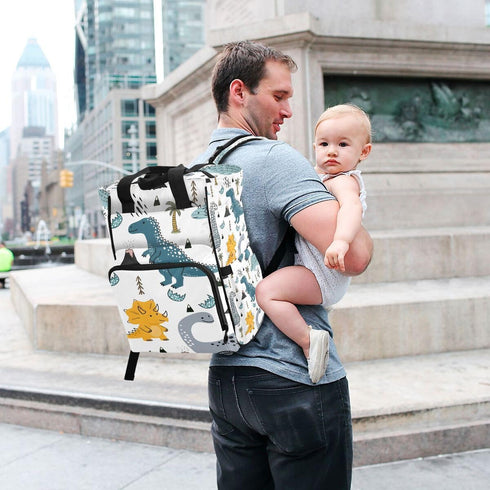 Bolaz Backpack Pack Diaper Bag Travel Back Large Capacity Maternity Baby Changing Bags Dino in Scandinavian Style