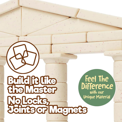 Taksa Toys Ancient Greek Facade Stem Toys - Unique Educational Stackable Building Blocks for Ages 7+