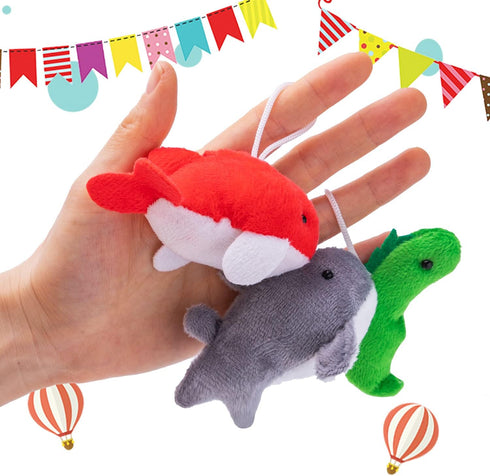 24 Set, JOYIN Pcs Prefilled Easter Eggs with Sea Animal Plush Toy Mini Ocean Toys Creatures Stuffed Keychain for Kids