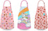 Kids Aprons for Girls, Toddler Aprons with Pockets for Cooking, Baking, Crafting, Adjustable for Art and Gardening