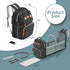 Backpack ISMGN Diaper Bag with Changing Station, Large Diaper Bag, Baby Bag, Multifunctional Diaper Bag, Black