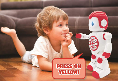 LEXiBOOK Powerman Baby Smart Interactive Toy Robot for Kids, Dancing Plays Music Quiz Numbers Shapes Colors