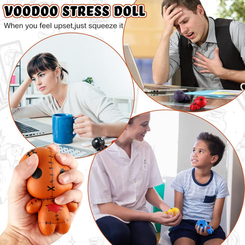 6 Pcs Voodoo Dolls Ghost Squeeze Exquisite Horror Doll Soft Creepy Slow Rising Scented Stress Relief Toy for Halloween