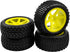 4Pcs HIRCQOO OD 88mm Front Rear Rubber Tire & Plastic Wheel Rims 12mm Hex Compatible with Redcat Shockwave HPI