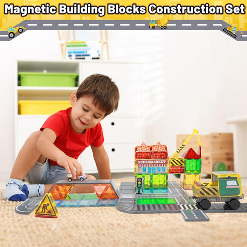 70Pcs 3-5 4-8 8-12 Set 2 LionFuny Magnetic Tiles Magnetic Building Blocks, Building Toys for Kids Ages Toddlers STEM