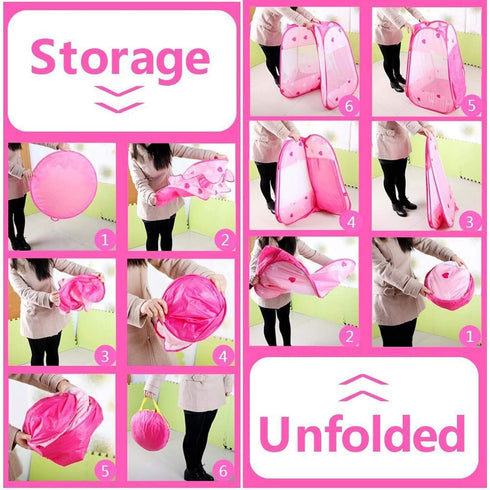 1 2 3 12-18 Crayline Pop Up Princess Tent with Star Light, Toys for Year Old Girl Birthday Gift, Baby Girl Toys, Ball