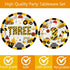 80 3rd 3rd Letromp Pcs Construction Birthday Decorations Construction Three Years Old Disposable Paper Dinner Plates
