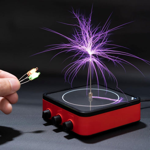 TS10-MINI Music Tesla Coil Touchable Artificial Lightning Arc Generator Desktop Toy Divvlur Arc Plasma Wireless